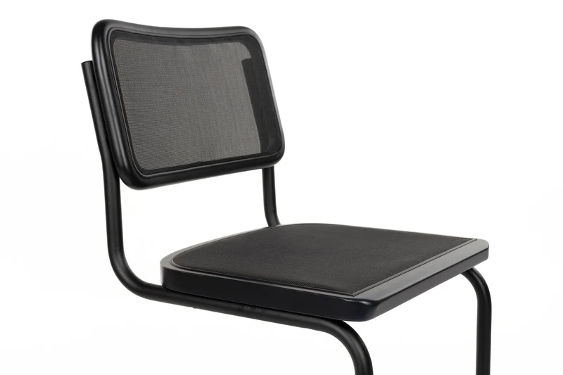 Dutchbone Stuhl Carree – Schwarz, Massives Buchenholz, 53 × 49 × 83 cm, 2er-Set