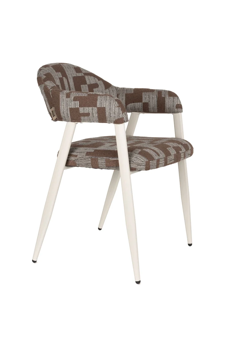 Dutchbone Stuhl Miyo – Beige, Stahl, 55 × 81 cm, 2er-Set