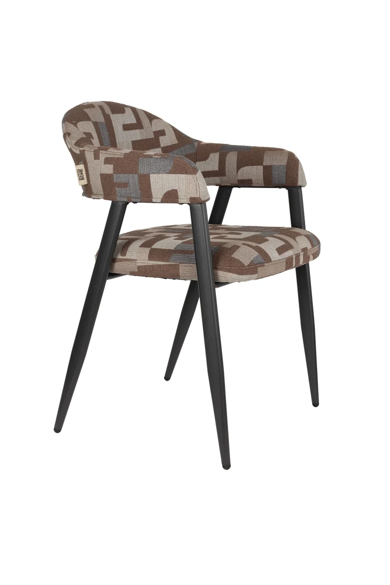 Dutchbone Stuhl Miyo – Hellbraun, Stahl, 55 × 81 cm, 2er-Set