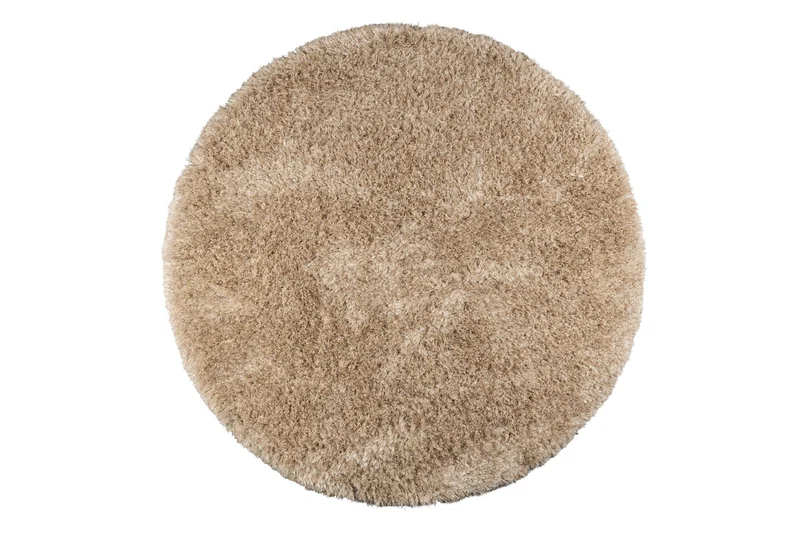 Dutchbone Teppich Hairy '200 – Weiß, Wolle, 200 × 200 × 0,68 cm