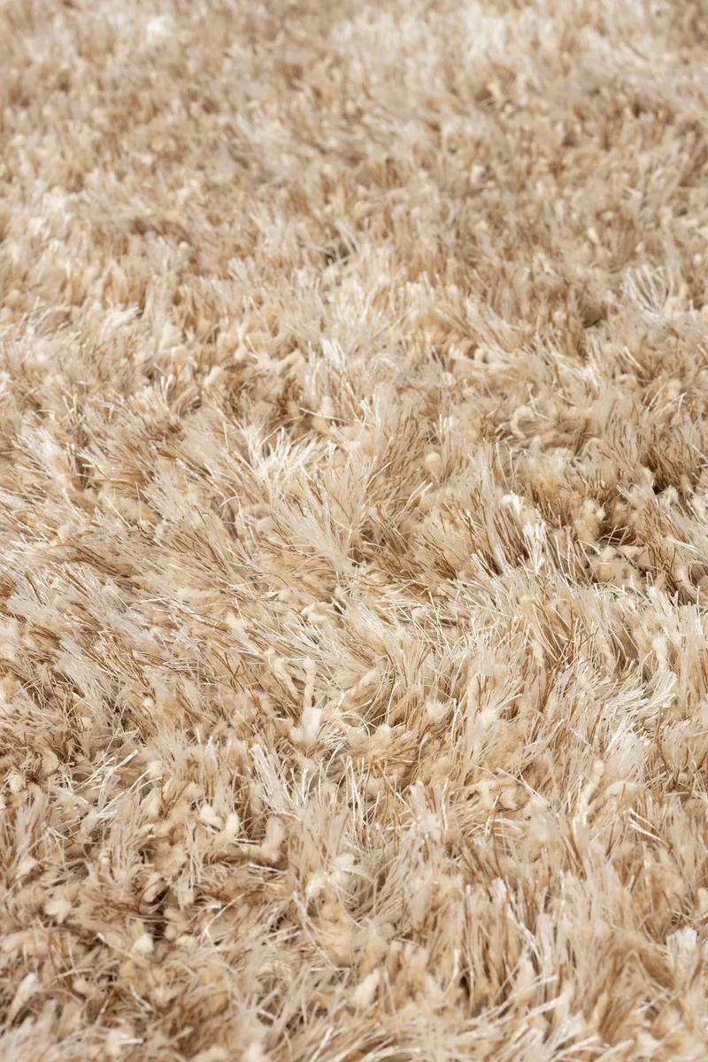 Dutchbone Teppich Hairy '200 – Weiß, Wolle, 200 × 200 × 0,68 cm