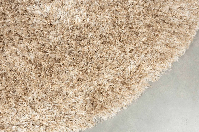 Dutchbone Teppich Hairy '200 – Weiß, Wolle, 200 × 200 × 0,68 cm