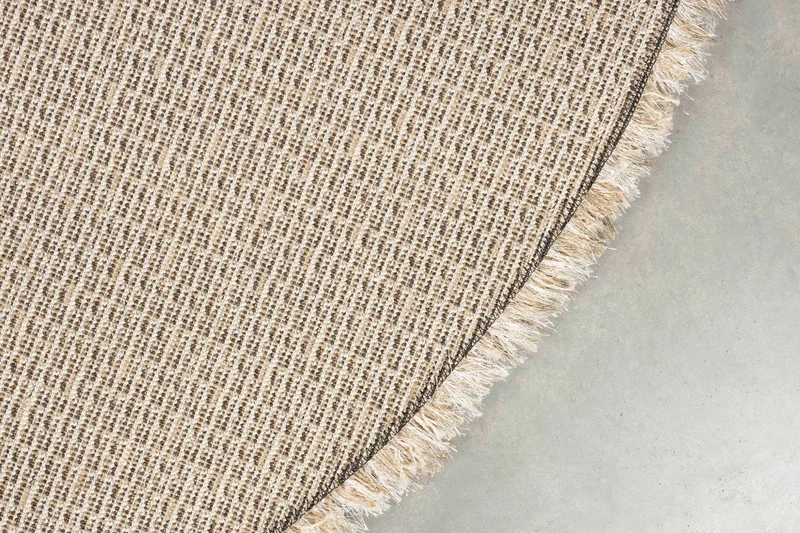 Dutchbone Teppich Hairy '200 – Weiß, Wolle, 200 × 200 × 0,68 cm