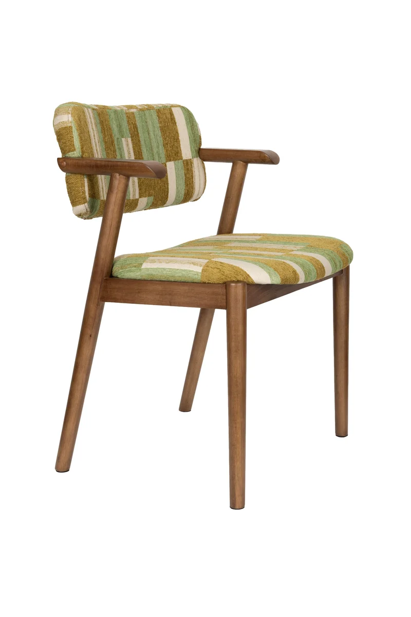 Dutchbone Stuhl Sara – Grün, Polyester, 55 × 55 × 78 cm, 2er-Set