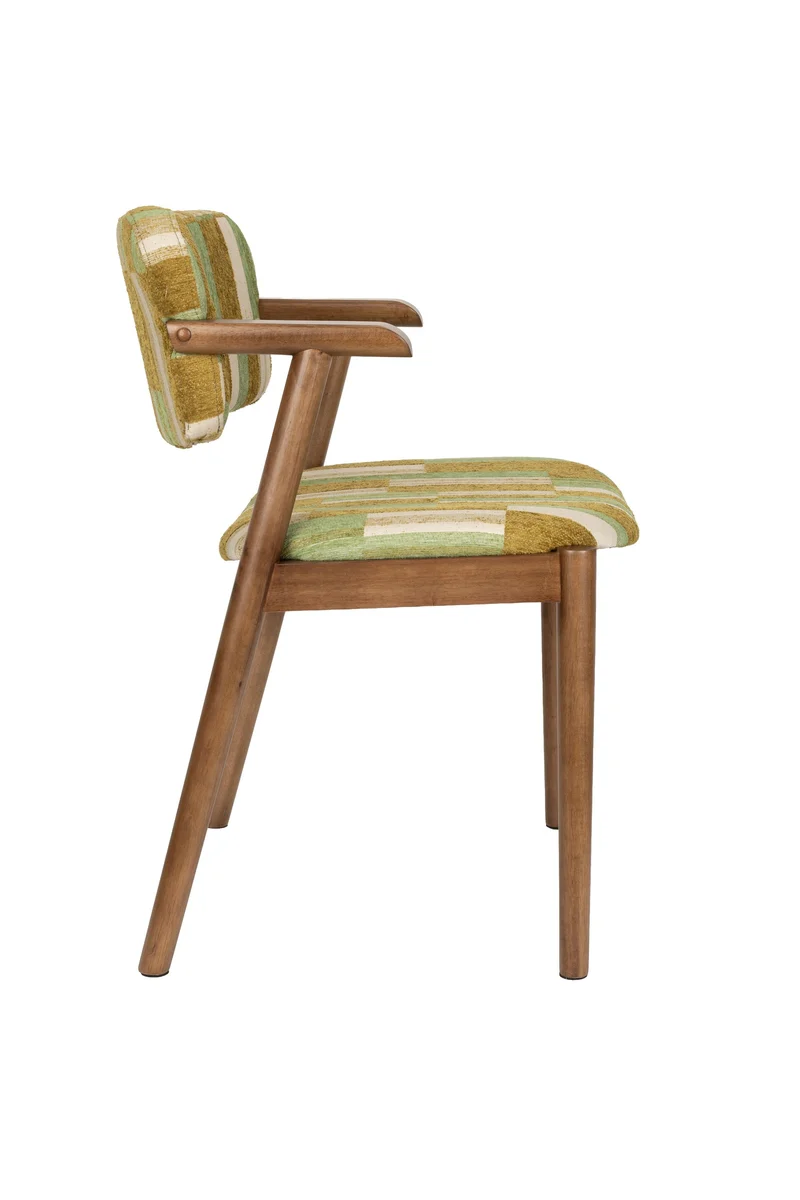 Dutchbone Stuhl Sara – Grün, Polyester, 55 × 55 × 78 cm, 2er-Set