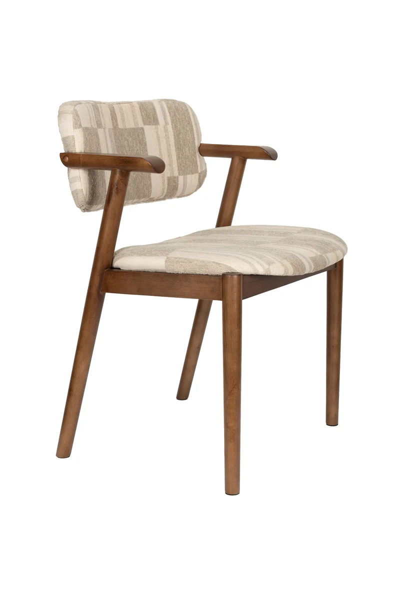 Dutchbone Stuhl Sara – Beige, Polyester, 55 × 55 × 78 cm, 2er-Set