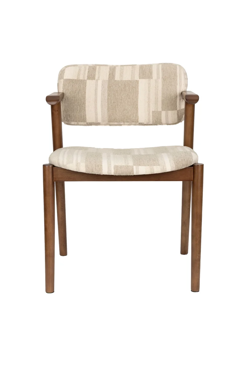 Dutchbone Stuhl Sara – Beige, Polyester, 55 × 55 × 78 cm, 2er-Set