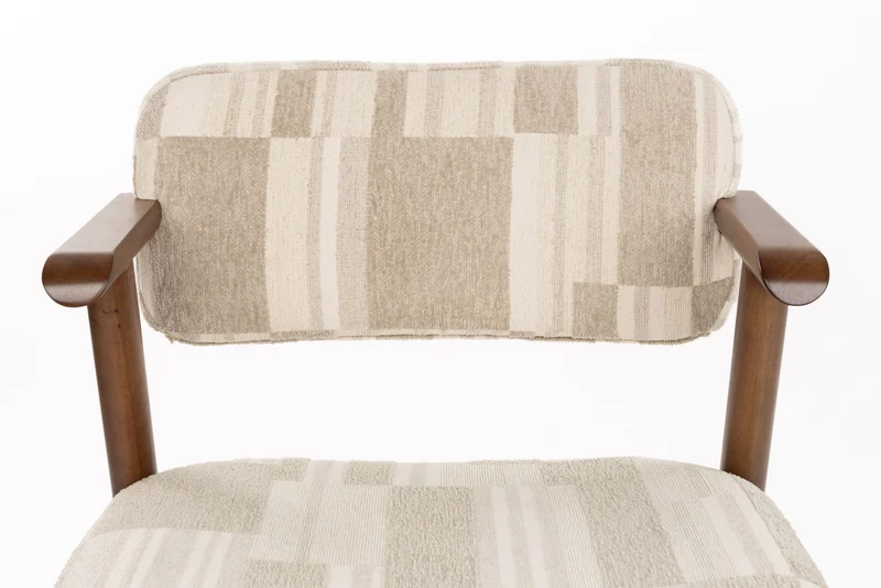 Dutchbone Stuhl Sara – Beige, Polyester, 55 × 55 × 78 cm, 2er-Set