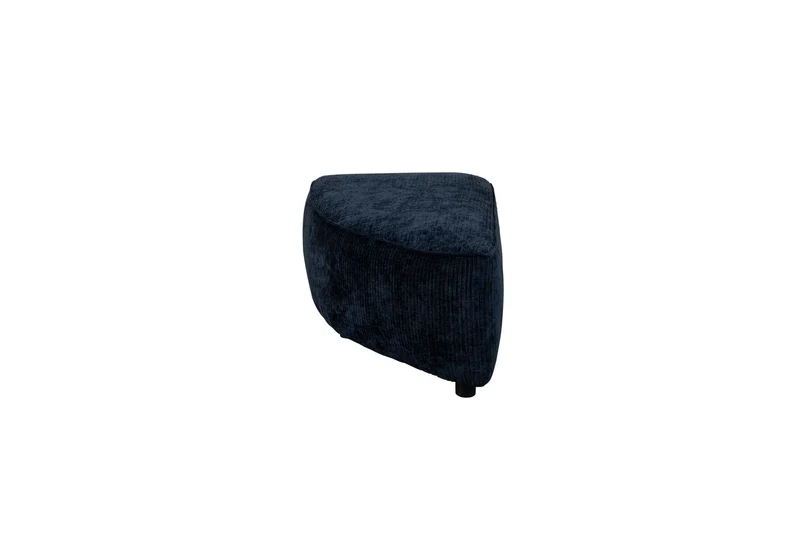 Zuiver Sofa-Element Hunter Pie Pouf Left Navy – Blau, Stoff, 100 × 60 × 38 cm