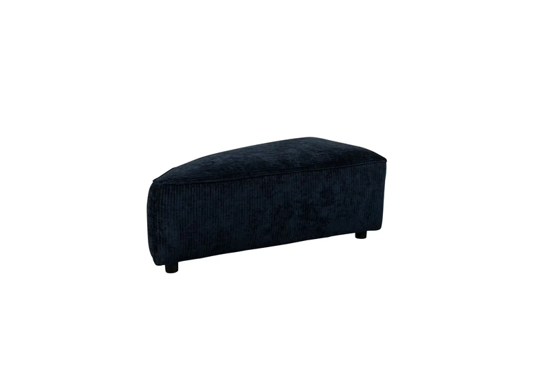 Zuiver Sofa-Element Hunter Pie Pouf Left Navy – Blau, Stoff, 100 × 60 × 38 cm