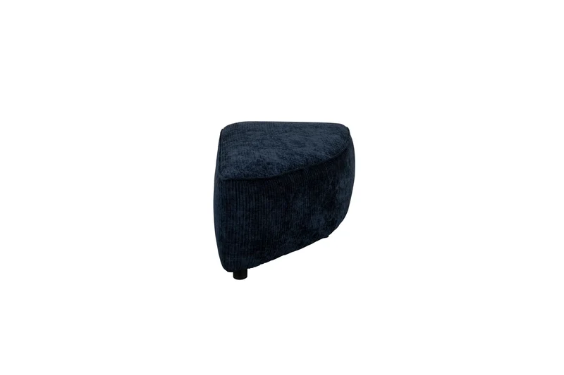 Zuiver Sofa-Element Hunter Pie Pouf Right Navy – Blau, Stoff, 100 × 60 × 38 cm
