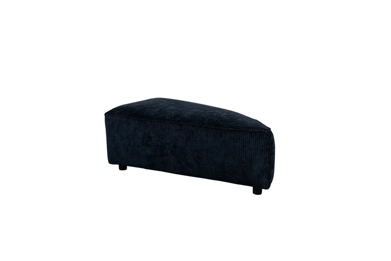 Zuiver Sofa-Element Hunter Pie Pouf Right Navy – Blau, Stoff, 100 × 60 × 38 cm