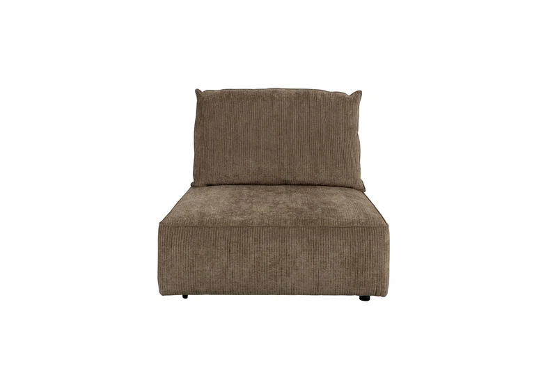 Zuiver Sofa-Element Hunter 1,5-Sitzer With Back – Moos, Stoff, 100 × 99 × 87 cm