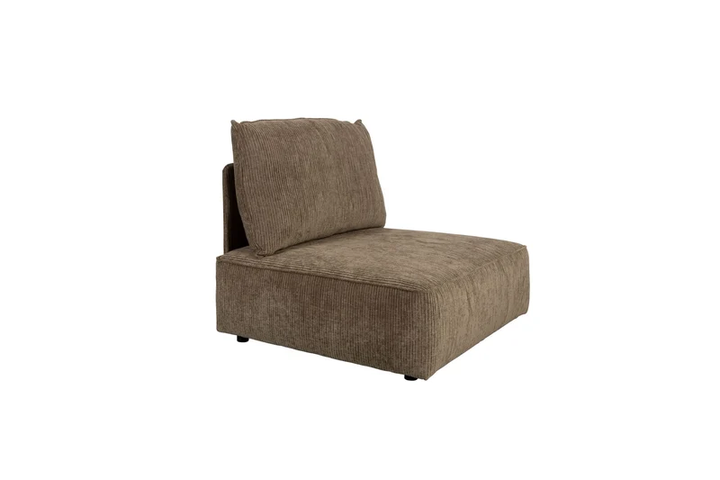 Zuiver Sofa-Element Hunter 1,5-Sitzer With Back – Moos, Stoff, 100 × 99 × 87 cm