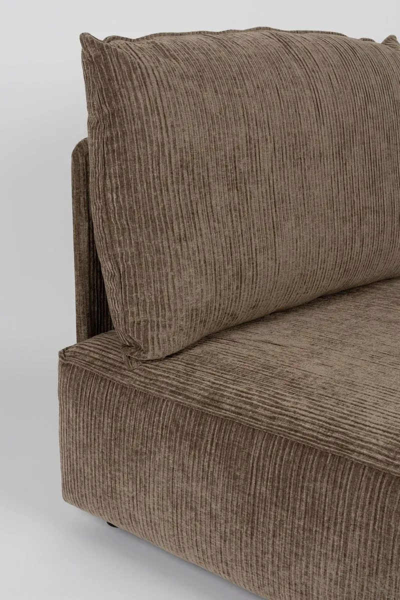 Zuiver Sofa-Element Hunter 1,5-Sitzer With Back – Moos, Stoff, 100 × 99 × 87 cm