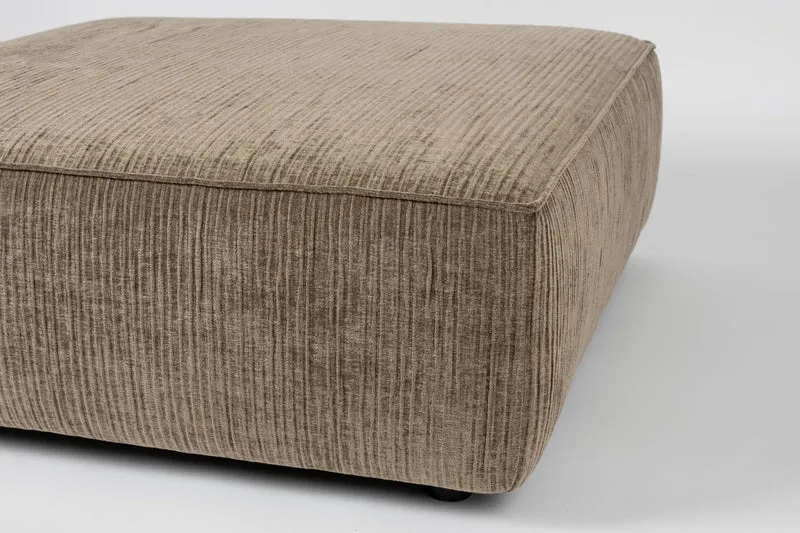 Zuiver Sofa-Element Hunter 1,5-Sitzer No Back – Moos, Stoff, 100 × 99 × 38 cm