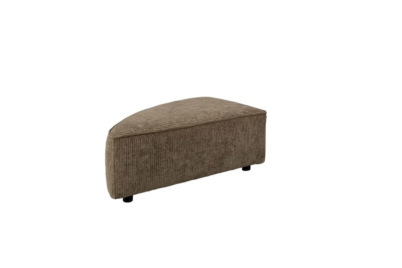 Zuiver Sofa-Element Hunter Pie Pouf Left – Moos, Stoff, 100 × 60 × 38 cm