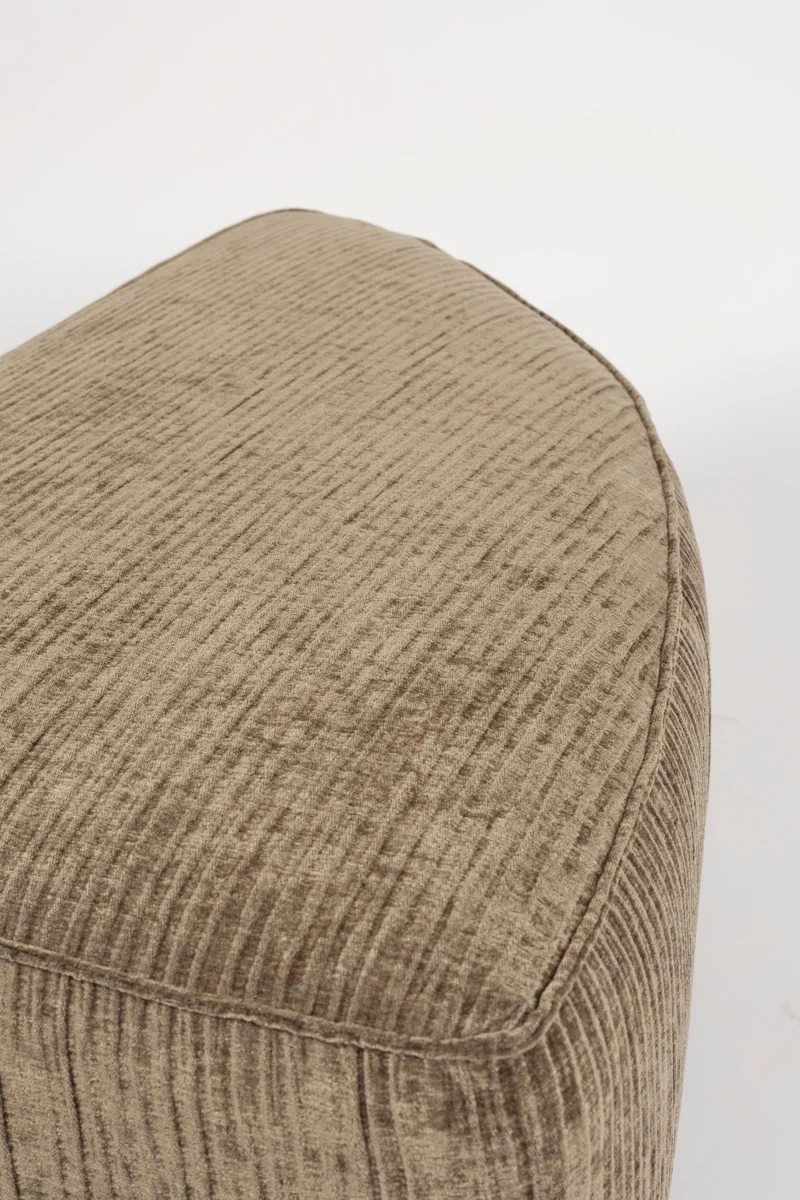 Zuiver Sofa-Element Hunter Pie Pouf Left – Moos, Stoff, 100 × 60 × 38 cm