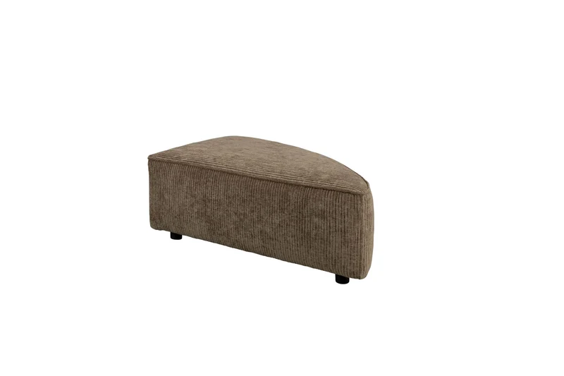 Zuiver Sofa-Element Hunter Pie Pouf Right – Moos, Stoff, 100 × 60 × 38 cm