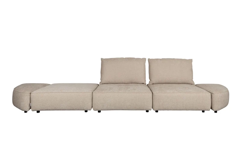 Zuiver Sofa Hunter 4,5-Sitzer – Sand, Stoff, 100 × 417 × 87 cm