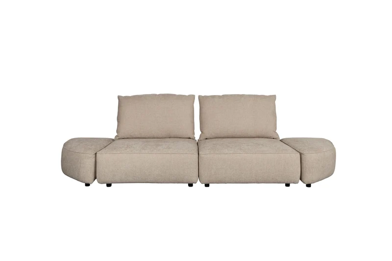 Zuiver Sofa Hunter 3-Sitzer – Sand, Stoff, 100 × 318 × 87 cm