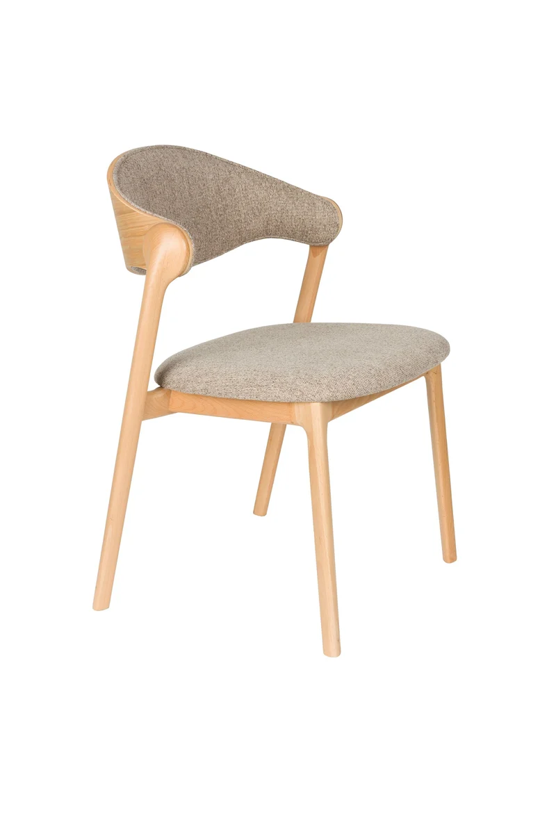 Dutchbone Stuhl Babington – Natur, Massives Buchenholz, 56,5 × 58 × 80,5 cm, 2er-Set
