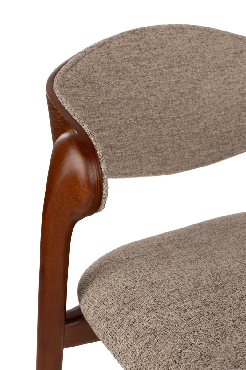 Dutchbone Tresenhocker Babington – Nussbaum, Massives Buchenholz, 51,4 × 57,7 × 91,5 cm, 2er-Set