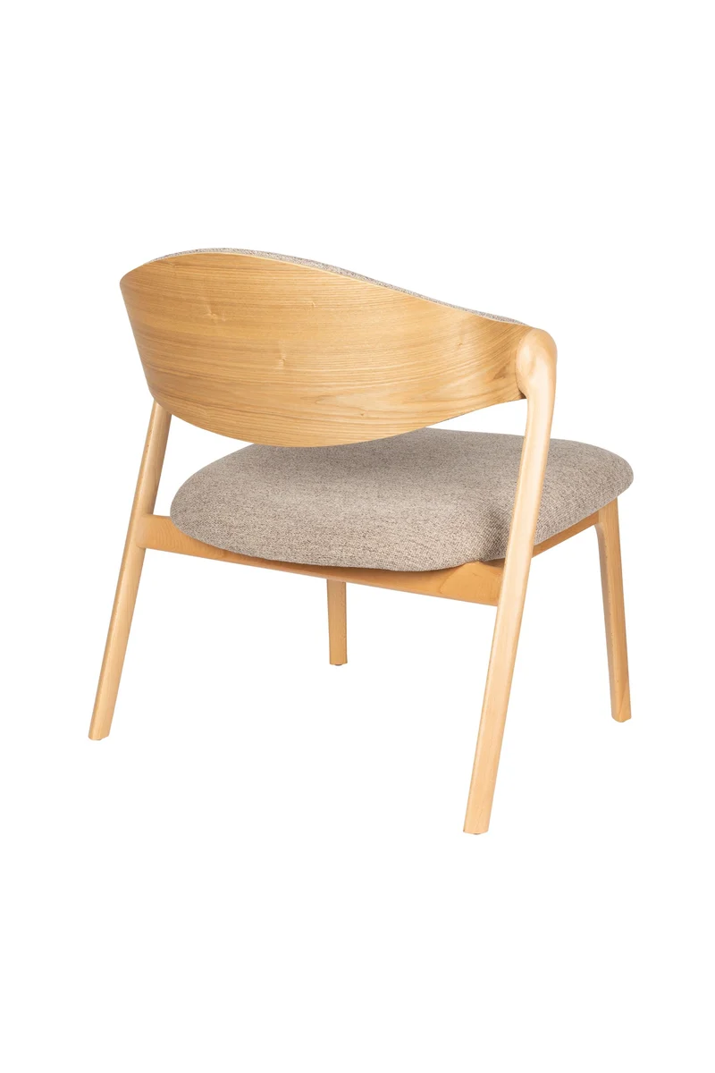 Dutchbone Loungesessel Babington – Natur, Massives Buchenholz, 65 × 71 × 74,3 cm