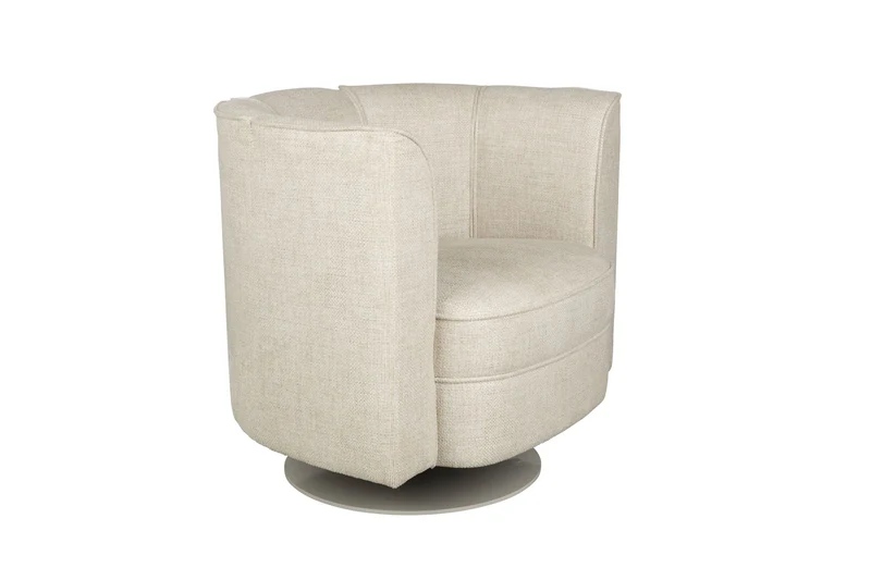 Dutchbone Loungesessel Flower – Beige, Stoff, 74 × 86 × 76 cm