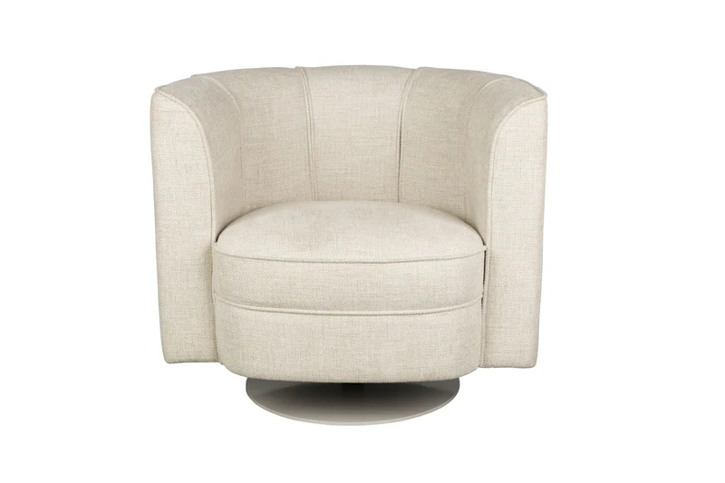 Dutchbone Loungesessel Flower – Beige, Stoff, 74 × 86 × 76 cm