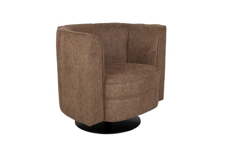 Dutchbone Loungesessel Flower – Braun, Stoff, 74 × 86 × 76 cm