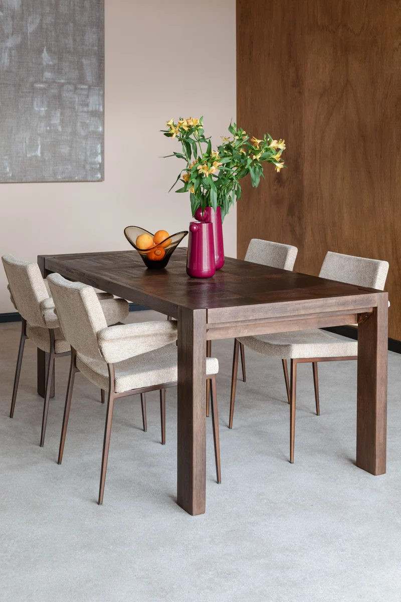 Dutchbone Esstisch Bruneau – Braun, Akazienholz, 180 × 90 × 75 cm