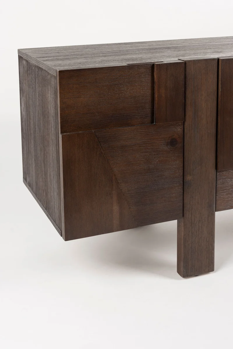 Dutchbone Sideboard Bruneau – Braun, Akazienholz, 45 × 188 × 60 cm