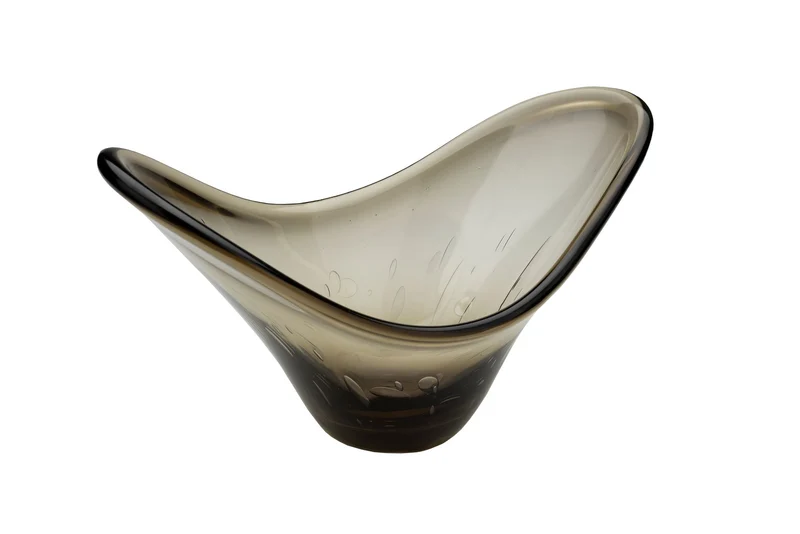 Dutchbone Tablett Dale – Schwarz, Glas, 38,5 × 18,5 × 19,5 cm