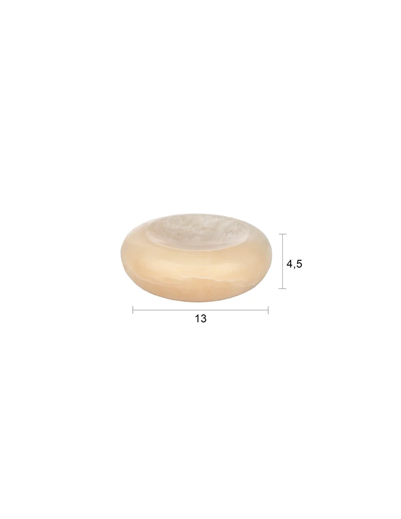 Dutchbone Tablett Onno – Gelb, 13 × 13 × 4,5 cm
