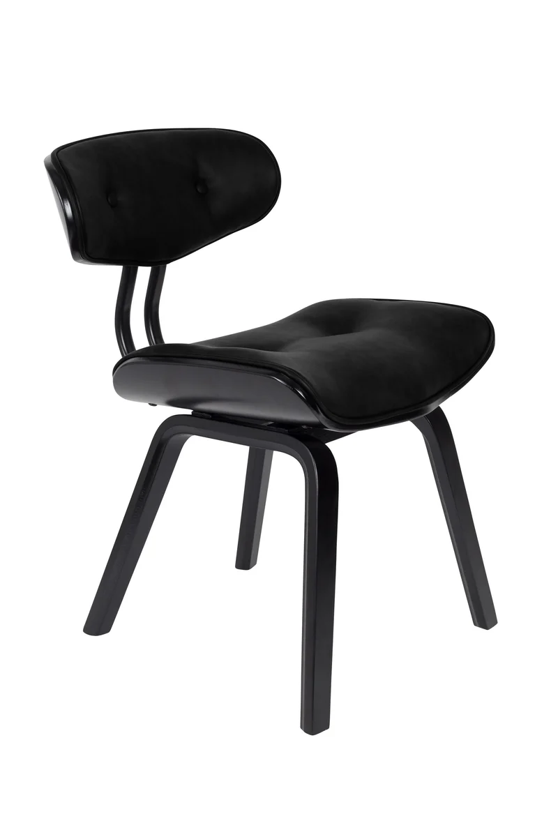 Dutchbone Stuhl Blackwood – Schwarz, PU-Kunstleder