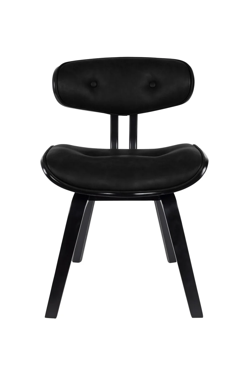 Dutchbone Stuhl Blackwood – Schwarz, PU-Kunstleder