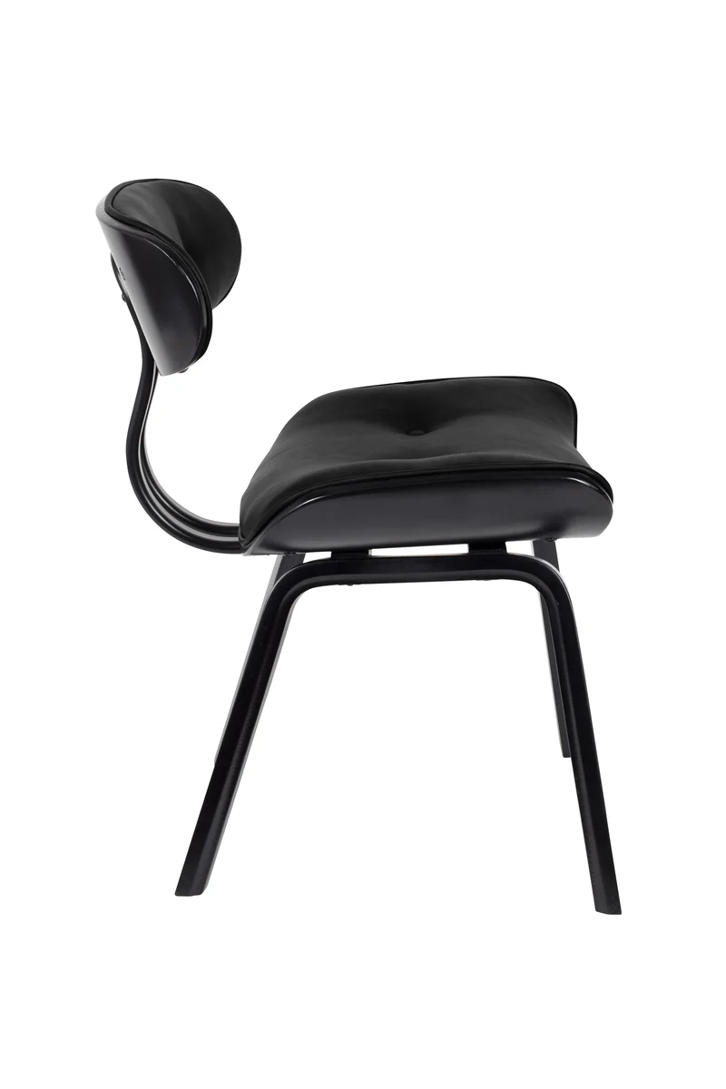 Dutchbone Stuhl Blackwood – Schwarz, PU-Kunstleder