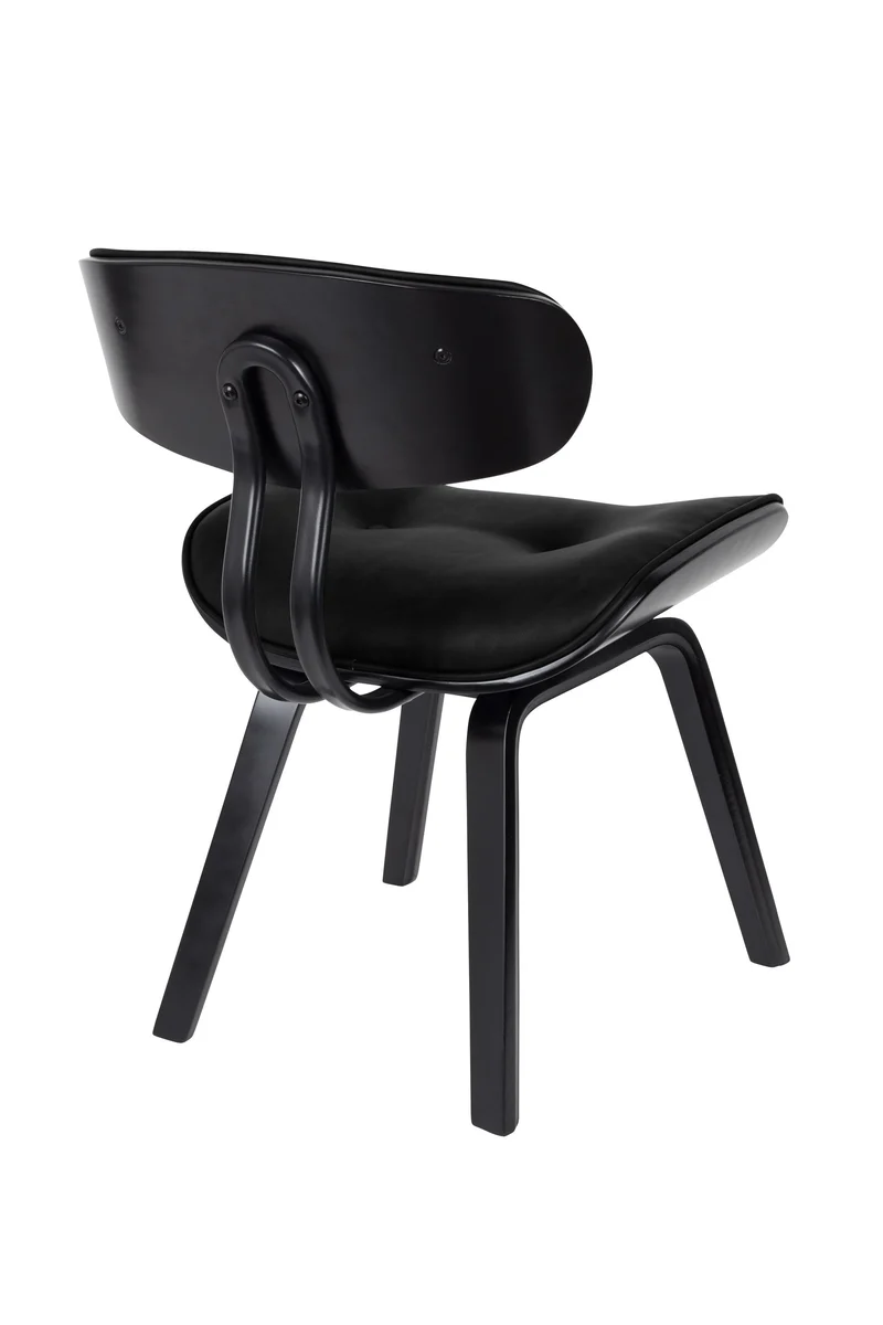 Dutchbone Stuhl Blackwood – Schwarz, PU-Kunstleder
