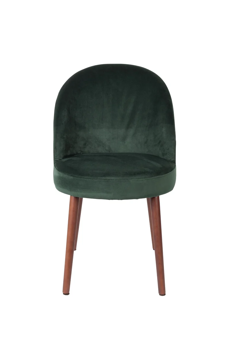Dutchbone Stuhl Barbara – Grün, Stoff, 59 × 51 × 85,5 cm, 2er-Set