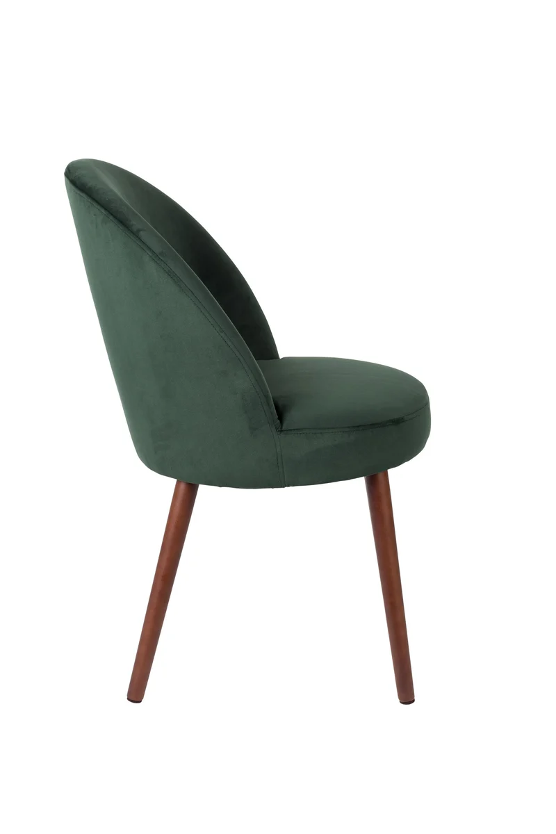 Dutchbone Stuhl Barbara – Grün, Stoff, 59 × 51 × 85,5 cm, 2er-Set