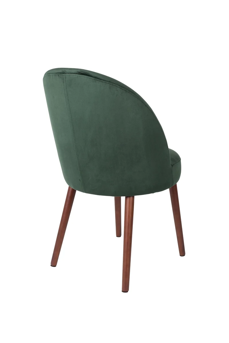 Dutchbone Stuhl Barbara – Grün, Stoff, 59 × 51 × 85,5 cm, 2er-Set