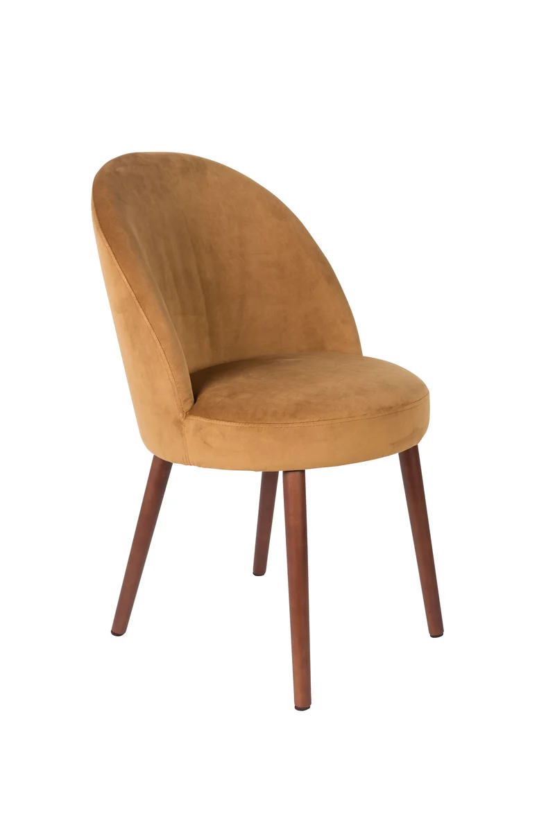 Dutchbone Stuhl Barbara – Camel, Stoff, 59 × 51 × 85,5 cm, 2er-Set
