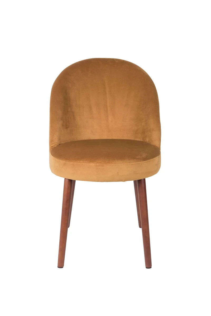 Dutchbone Stuhl Barbara – Camel, Stoff, 59 × 51 × 85,5 cm, 2er-Set