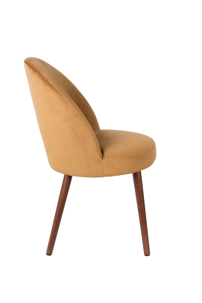 Dutchbone Stuhl Barbara – Camel, Stoff, 59 × 51 × 85,5 cm, 2er-Set