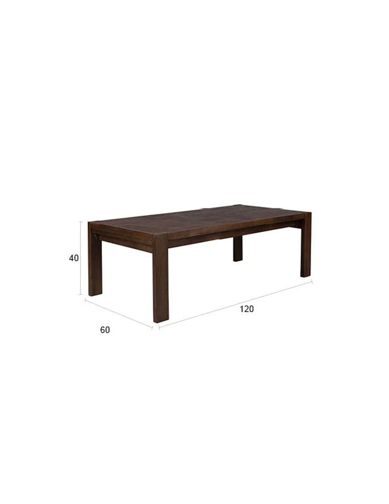 Dutchbone Couchtisch Bruneau – Braun, Akazienholz, 120 × 60 × 40 cm