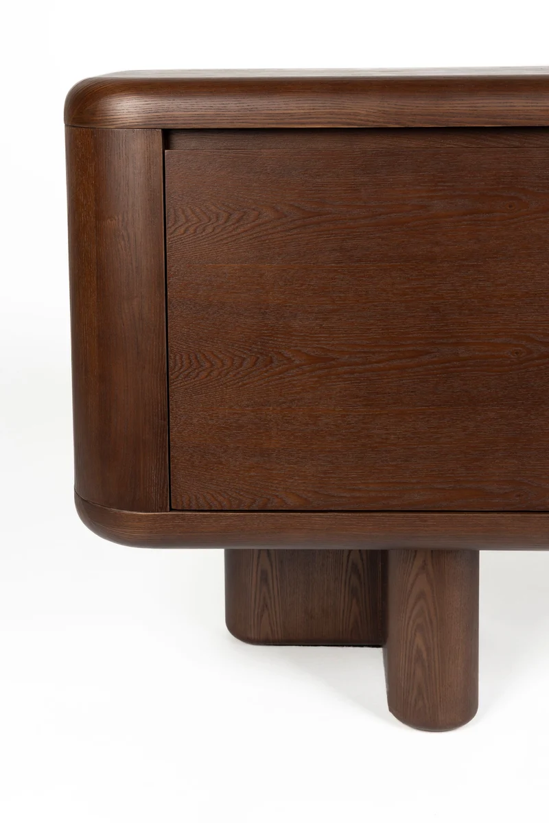 Dutchbone Sideboard Herman – Braun, Eschenfurnier, 40 × 160 × 72 cm