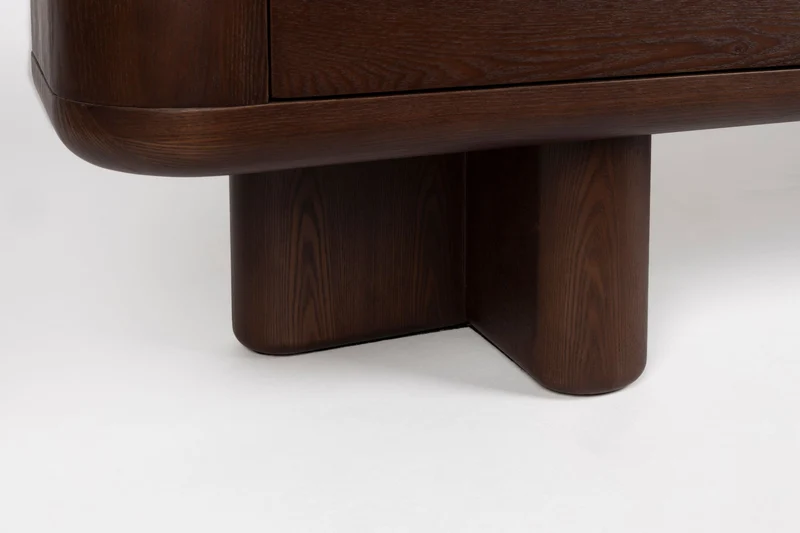 Dutchbone Sideboard Herman – Braun, Eschenfurnier, 40 × 160 × 72 cm