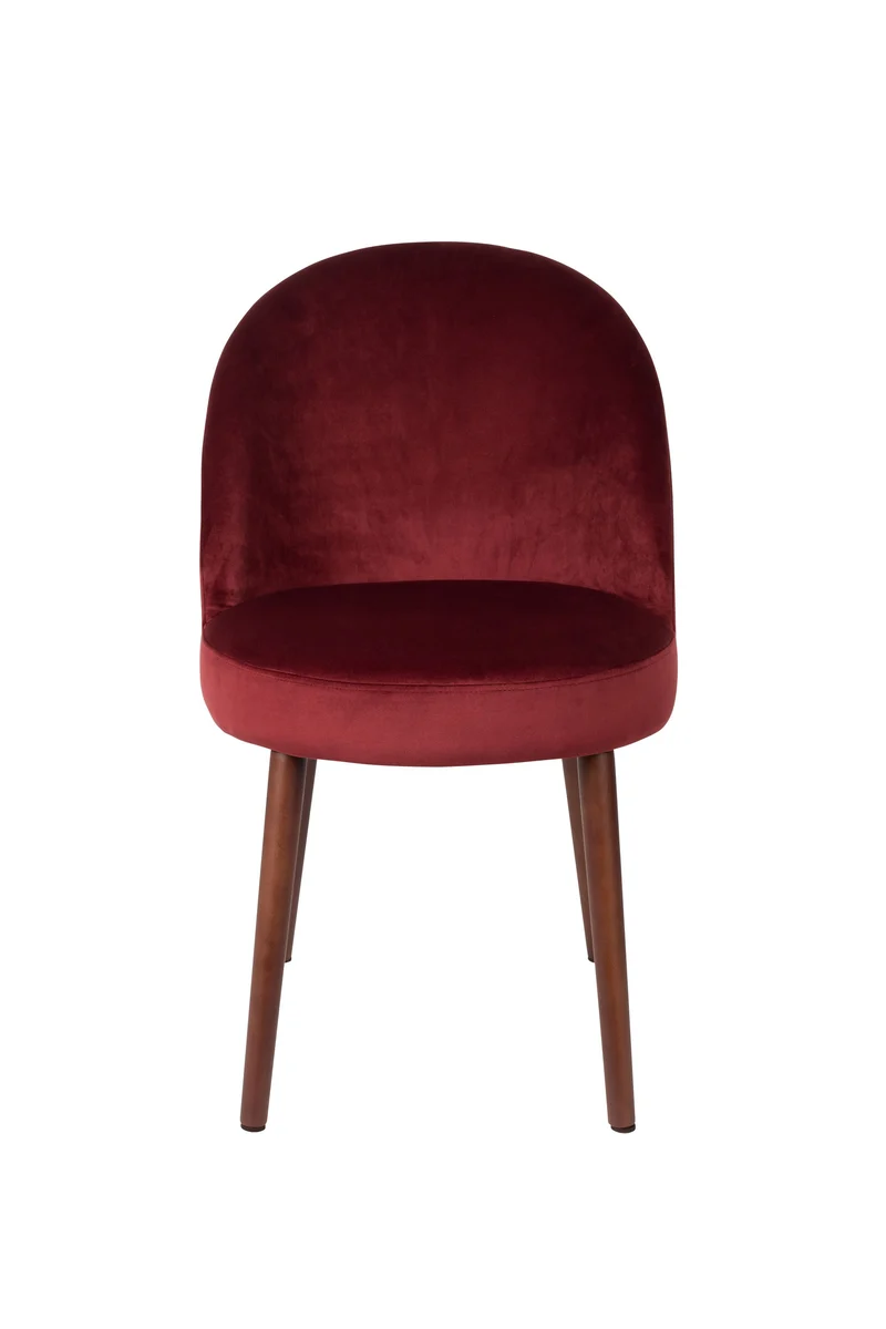 Dutchbone Stuhl Barbara – Rot, Stoff, 59 × 51 × 85,5 cm, 2er-Set