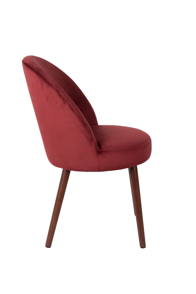 Dutchbone Stuhl Barbara – Rot, Stoff, 59 × 51 × 85,5 cm, 2er-Set
